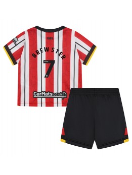 Sheffield United Rhian Brewster #7 Replika Hemmakläder Barn 2024-25 Kortärmad (+ byxor)